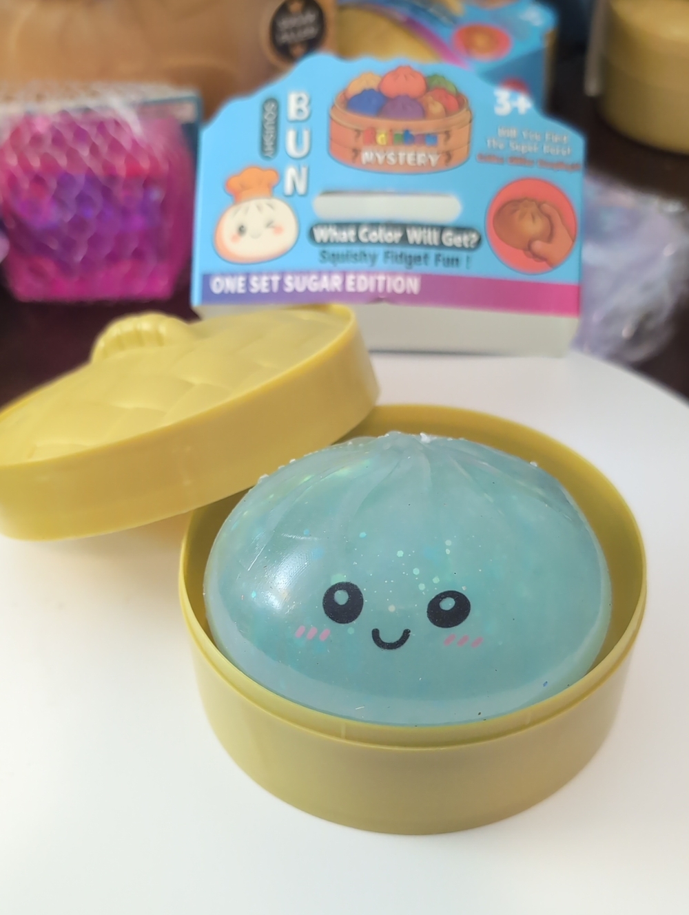 Squishey Blue Dumpling Squishy Toy - Kids Toys